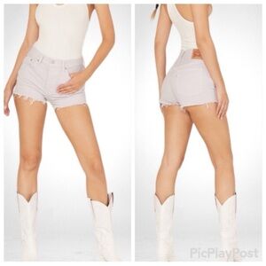 Levi's Light Lilac High-Waist Denim Jean Shorts